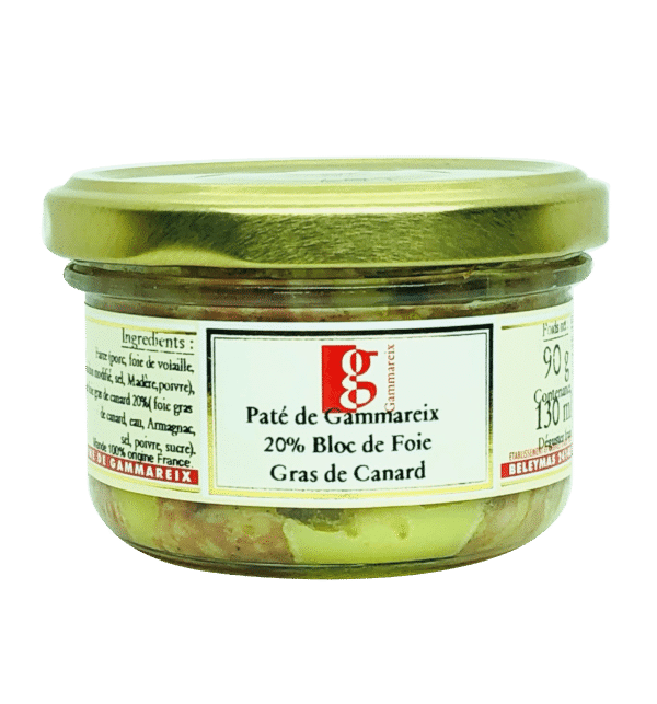 pâté gammareix 20 foie gras 90g