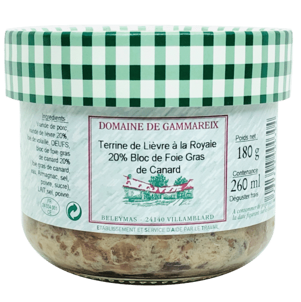 terrine de lièvre royale 180g