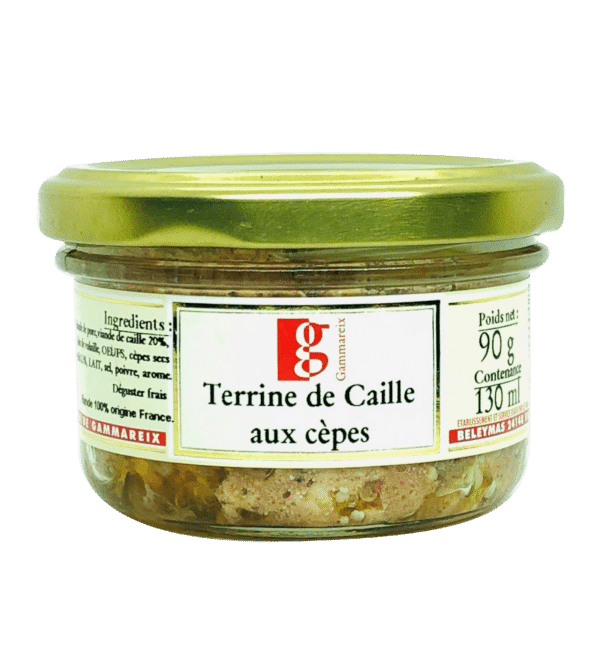 terrine de cailles aux cèpes 90g